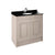 Nuie York 2 Door Floor Standing Vanity Unit with Black Marble Top & 1 Tap Hole Basin - Unbeatable Bathrooms