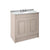 Nuie York 2 Door Floor Standing Vanity Unit with Grey Marble Top & 3 Tap Hole Basin - Unbeatable Bathrooms