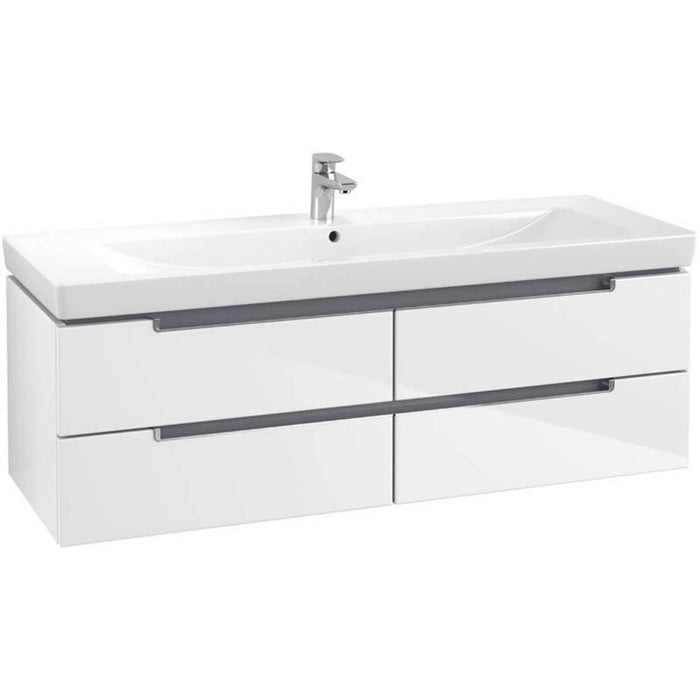 Villeroy & Boch Subway 2.0 1300mm Vanity Unit - Wall Hung 4 Drawer Unit - Unbeatable Bathrooms