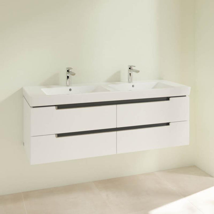 Villeroy & Boch Subway 2.0 1300mm Double Vanity Unit - Wall Hung 4 Drawer Unit - Unbeatable Bathrooms