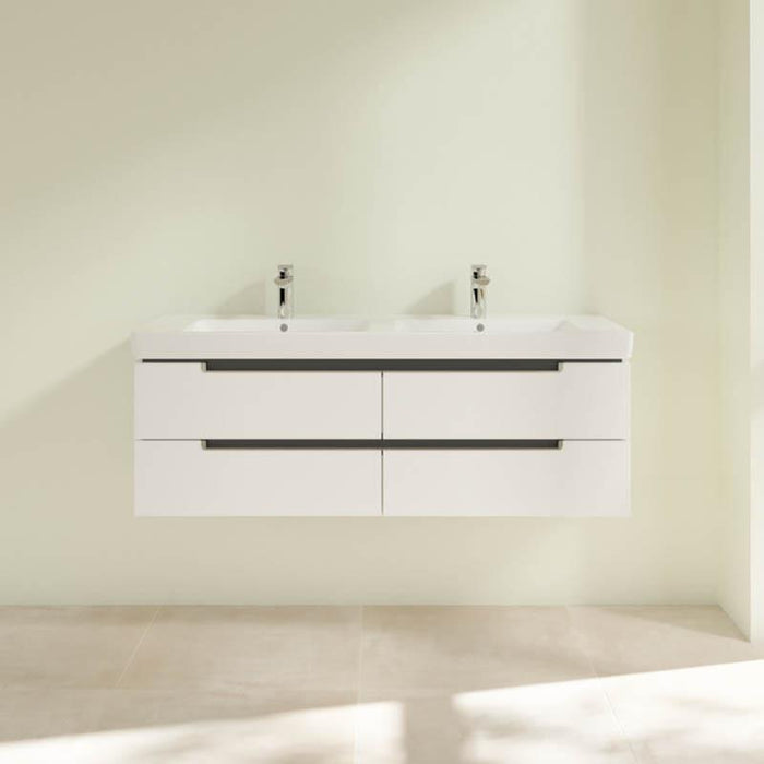 Villeroy & Boch Subway 2.0 1300mm Double Vanity Unit - Wall Hung 4 Drawer Unit - Unbeatable Bathrooms