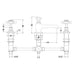 Hudson Reed Topaz Three Taphole Basin Tap With Pop-Up Waste - Unbeatable Bathrooms