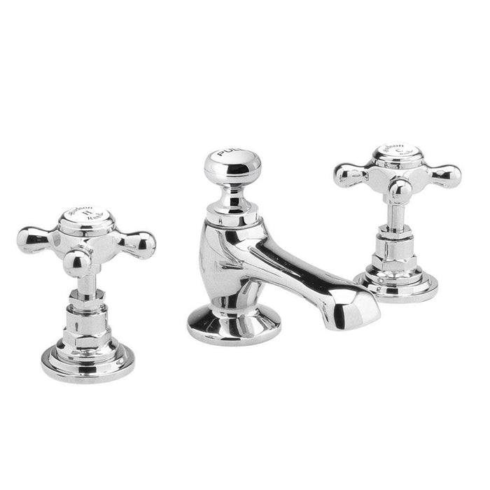 Hudson Reed Topaz Three Taphole Basin Tap With Pop-Up Waste - Unbeatable Bathrooms