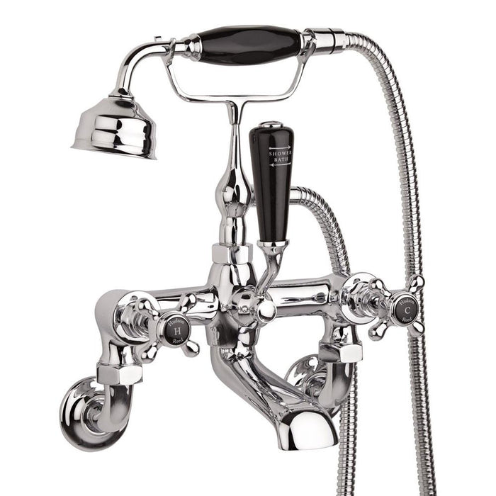 Hudson Reed Topaz with Crosshead Wall Mounted Bath Shower Mixer Kit - Unbeatable Bathrooms