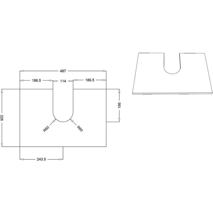 Bliss Mavone 2 Drawer Wall Hung Basin Unit (No Top) - Unbeatable Bathrooms