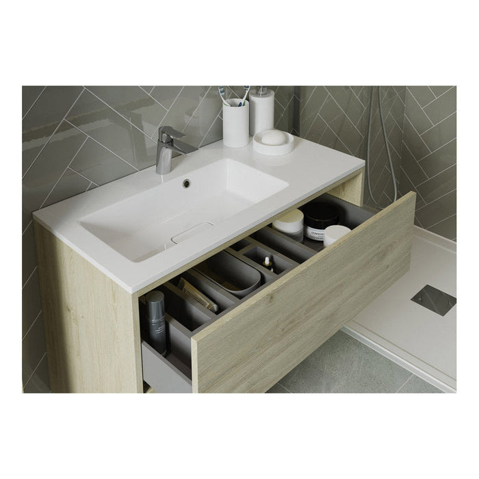 Bliss Mavone 2 Drawer Wall Hung Basin Unit (No Top) - Unbeatable Bathrooms