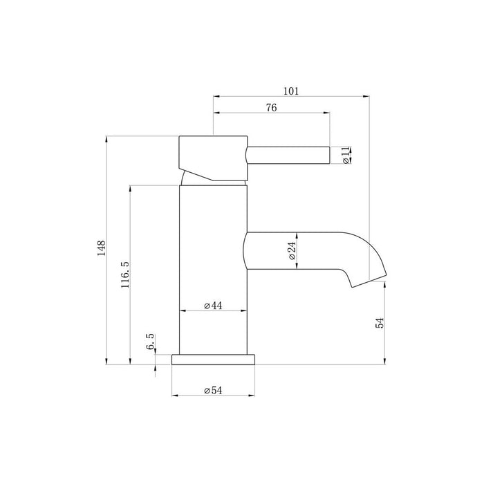 Bliss BLIS105785 Lanza Basin Mixer & Waste - Chrome - Unbeatable Bathrooms