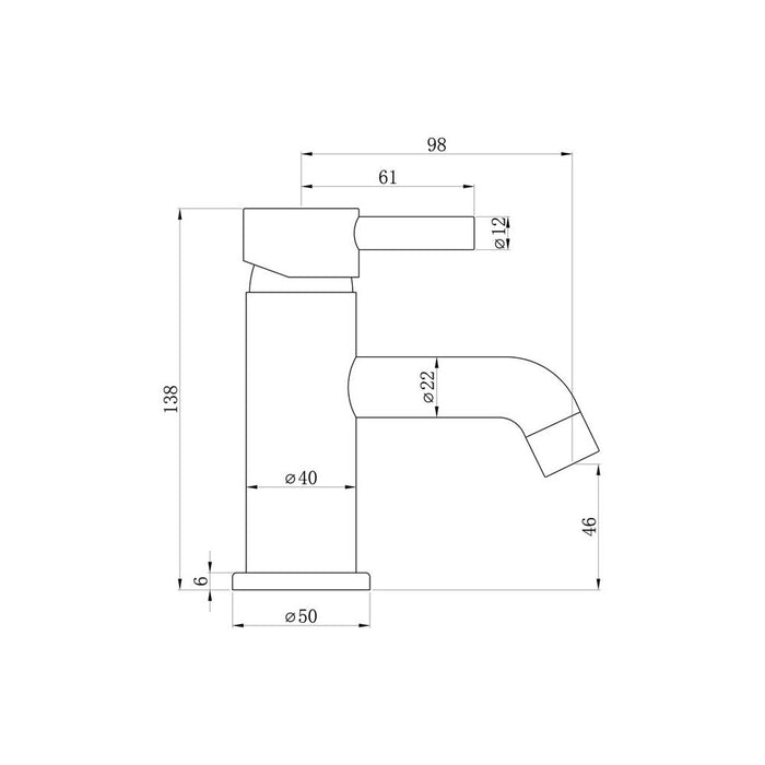 Bliss BLIS105786 Lanza Cloakroom Basin Mixer & Waste - Chrome - Unbeatable Bathrooms