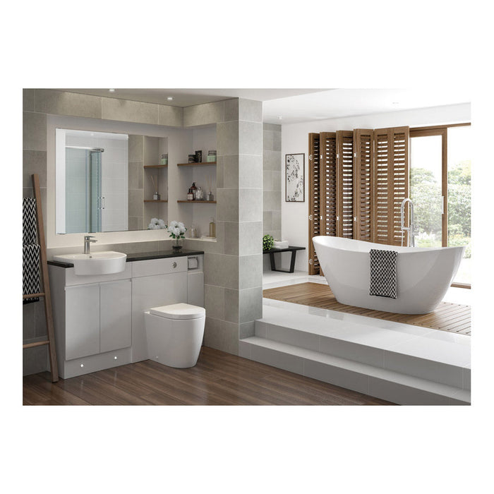 Bliss BLIS106144 Vito Rimless Back To Wall Comfort Height WC & Soft Close Seat - Unbeatable Bathrooms