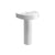 Bliss BLIS1825 Swiss 555 x 430mm 1TH Basin & Full Pedestal - Unbeatable Bathrooms