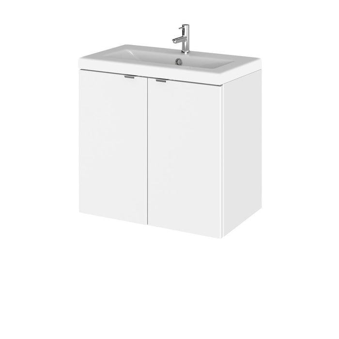 Hudson Reed Fusion 500/600mm Vanity Unit - Wall Hung 2 Door Unit with Basin - Unbeatable Bathrooms