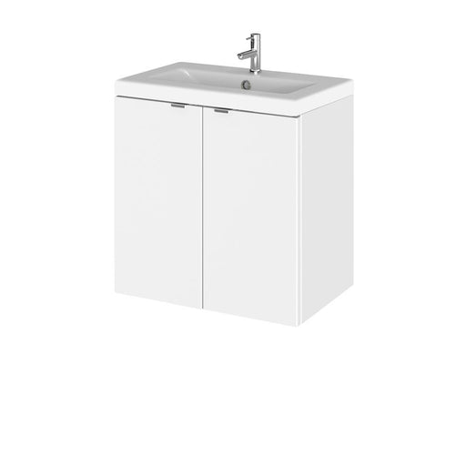 Hudson Reed Fusion 500/600mm Vanity Unit - Wall Hung 2 Door Unit with Basin - Unbeatable Bathrooms