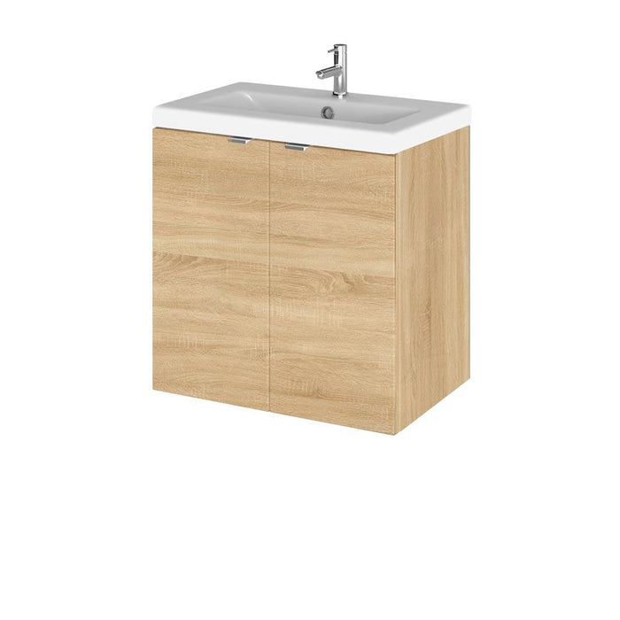 Hudson Reed Fusion 500/600mm Vanity Unit - Wall Hung 2 Door Unit with Basin - Unbeatable Bathrooms