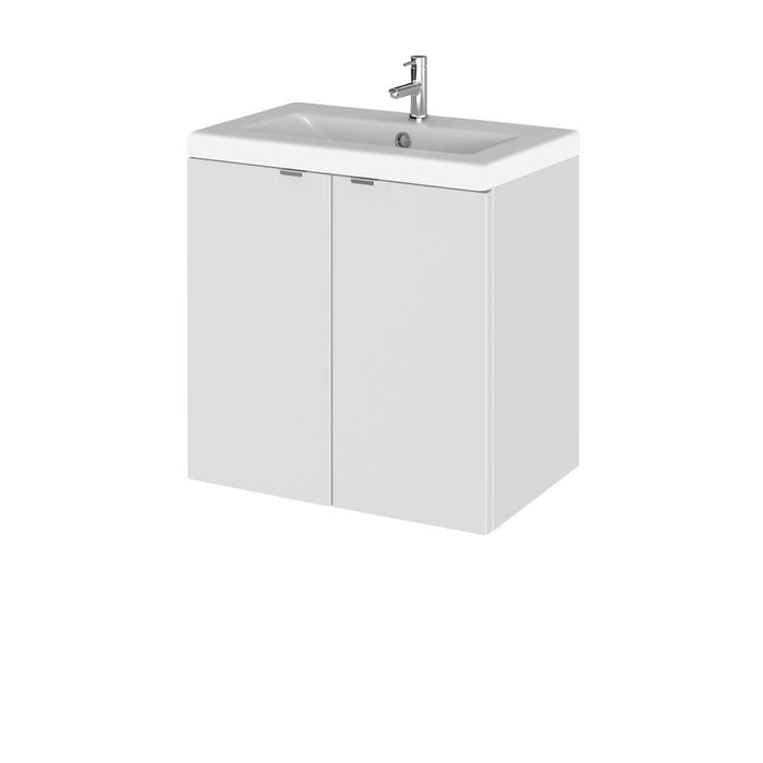 Hudson Reed Fusion 500/600mm Vanity Unit - Wall Hung 2 Door Unit with Basin - Unbeatable Bathrooms