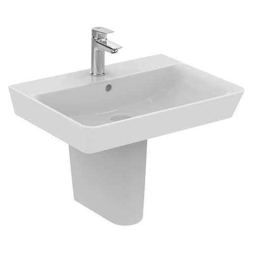 Sottini / Ideal Standard Isarca Square 50/55/60cm Semi Pedestal Basin - 1TH - Unbeatable Bathrooms
