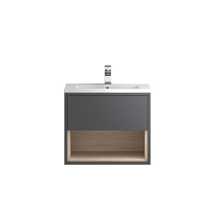 Hudson Reed Coast Vanity Unit - Wall Hung 1 Drawer Unit with Basin - Unbeatable Bathrooms