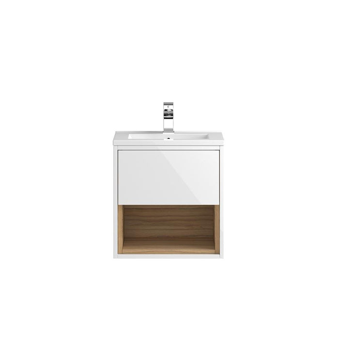 Hudson Reed Coast Vanity Unit - Wall Hung 1 Drawer Unit with Basin - Unbeatable Bathrooms