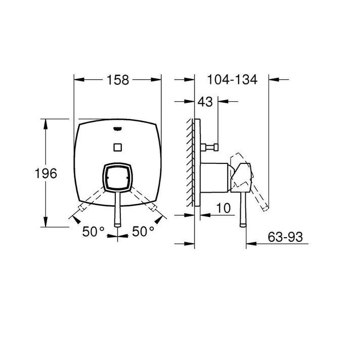 Grohe Grandera Single-Lever Mixer with 2-Way Diverter - Unbeatable Bathrooms