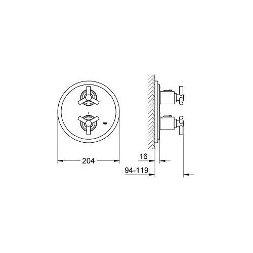 Grohe Atrio Concealed Thermostatic Shower Mixer - Unbeatable Bathrooms