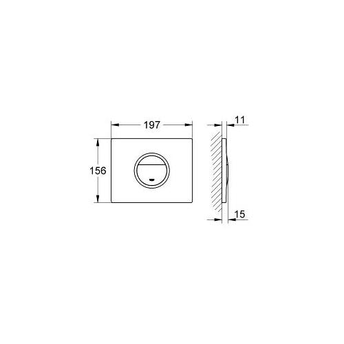 Grohe Nova Cosmopolitan Light Flush Plate - Unbeatable Bathrooms