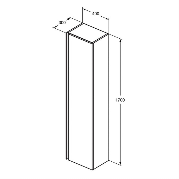 Ideal Standard Connect EQ 400mm Tall Column Unit with 1 Door - Unbeatable Bathrooms