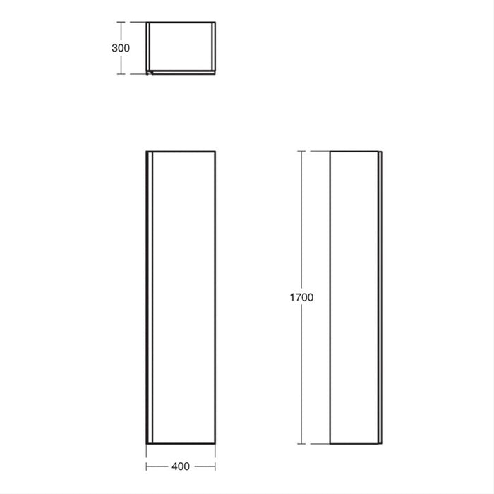 Ideal Standard Connect EQ 400mm Tall Column Unit with 1 Door - Unbeatable Bathrooms