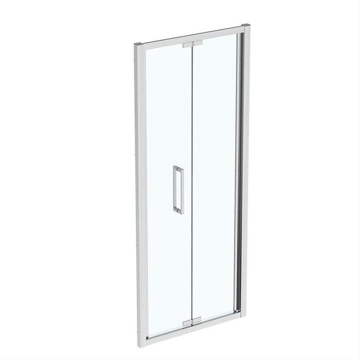 Ideal Standard i.Life Infold Door with Idealclean Clear Glass - Bright Silver - Unbeatable Bathrooms