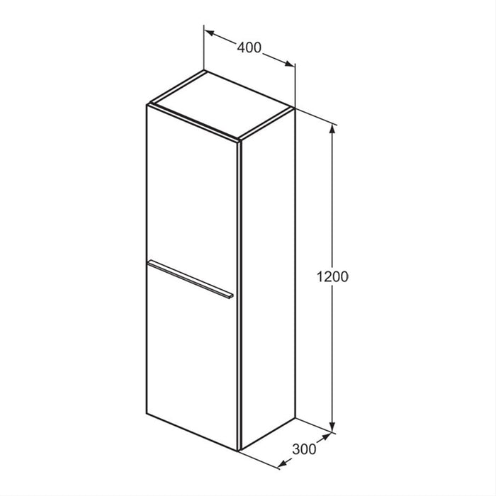 Ideal Standard i.Life A 40cm Half Column Unit with 1 Door - Unbeatable Bathrooms