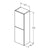 Ideal Standard i.Life A 40cm Half Column Unit with 1 Door - Unbeatable Bathrooms