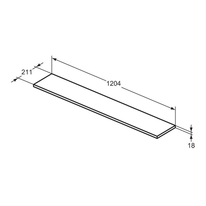 Ideal Standard i.Life S Compact Worktop - Unbeatable Bathrooms