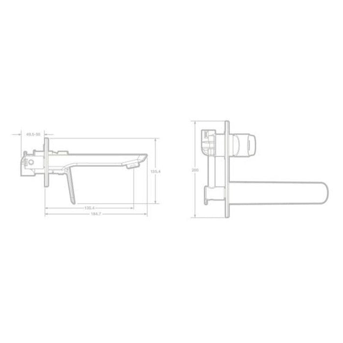 Tissino Pacato Wall Mounted Single Lever Basin Mixer - Unbeatable Bathrooms