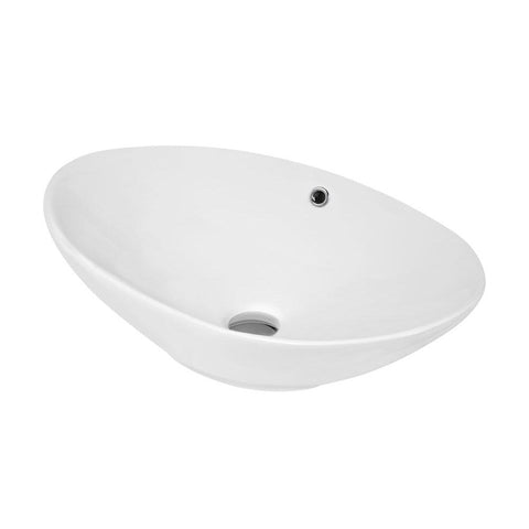 Hudson Reed 580mm 0TH Oval Countertop Vessel Basin - Unbeatable Bathrooms