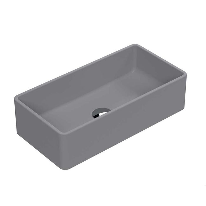 Nuie Rectangular 465mm 0TH Counter Top Vessel Basin - Unbeatable Bathrooms