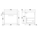 Nuie Athena 500mm Vanity Unit - Wall Hung 1 Drawer Unit with Basin - Unbeatable Bathrooms