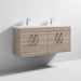 Nuie Athena 1200mm Double Vanity Unit - Wall Hung 4 Door Unit with Basin - Unbeatable Bathrooms