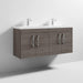 Nuie Athena 1200mm Double Vanity Unit - Wall Hung 4 Door Unit with Basin - Unbeatable Bathrooms