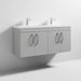 Nuie Athena 1200mm Double Vanity Unit - Wall Hung 4 Door Unit with Basin - Unbeatable Bathrooms