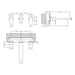 Nuie Binsey Wall Mounted 3TH Basin Mixer - Unbeatable Bathrooms