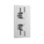Nuie Quest Twin Thermostatic Shower Valve Rectangular Plate - Unbeatable Bathrooms