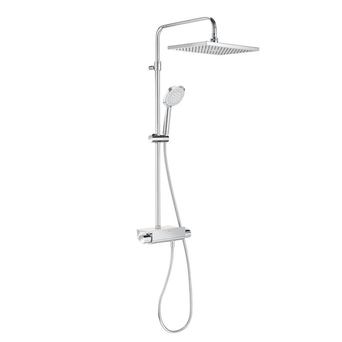 Roca Deck-T Shower Column with Rectangular Head - Unbeatable Bathrooms