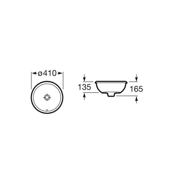 Roca Foro 410mm 0H Inset Basin - Unbeatable Bathrooms