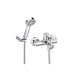 Roca L20 Wall-Mounted Bath-Shower Mixer with Handset, Hose and Bracket - Unbeatable Bathrooms