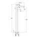 Roca L90 Floor-Mounted Column Bath Filler - Unbeatable Bathrooms