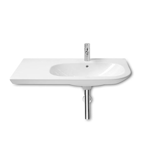 Roca Nexo 900mm 1TH Asymmetrical Wall Hung Basin - Unbeatable Bathrooms