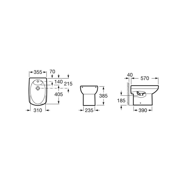 Roca Senso Floor-Standing Bidet - Unbeatable Bathrooms