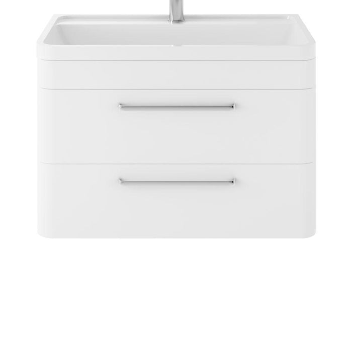 Hudson Reed Solar 600/800mm Vanity Unit - Wall Hung 2 Drawer Unit with Basin - Unbeatable Bathrooms