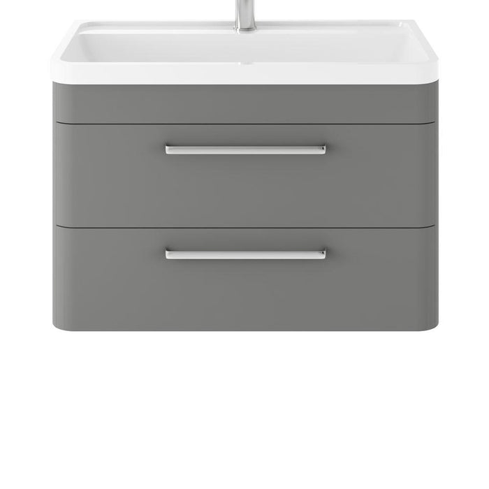 Hudson Reed Solar 600/800mm Vanity Unit - Wall Hung 2 Drawer Unit with Basin - Unbeatable Bathrooms