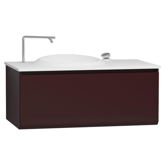 Vitra Istanbul Infinit 1000/1200mm Vanity Unit - Wall Hung 1 Drawer Unit with Infinity Mineral Cast Basin - Unbeatable Bathrooms